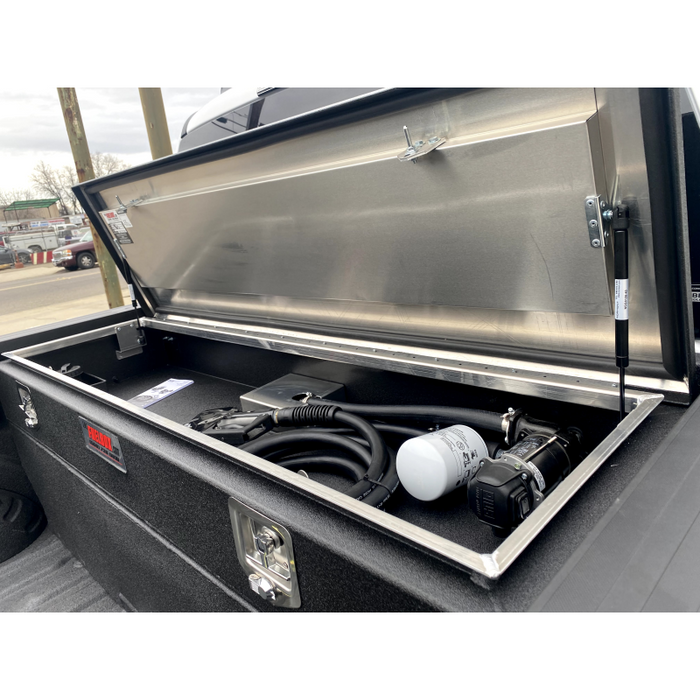 The FuelBox Tank and Tool Box Combo 57 Gallon 1" Taller Toolbox Smooth & Sprayed Finish Model FTC60BMS