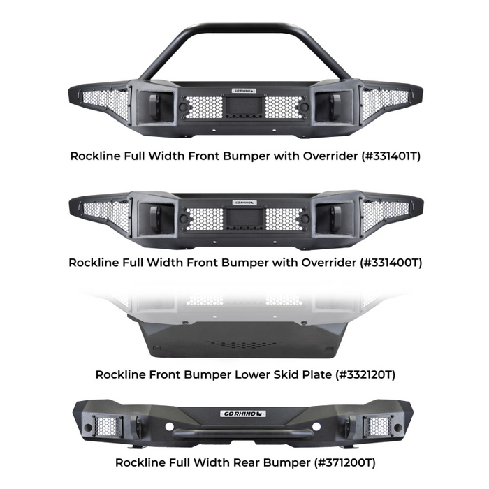 Go Rhino Rockline Rear Full Width Bumper for Jeep JL & JLU Model 371200T