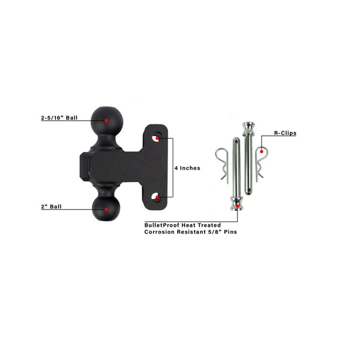 BulletProof Hitches Heavy/Extreme Duty 2" & 2-5/16" Dual Ball Model REPLACEMENTBALL