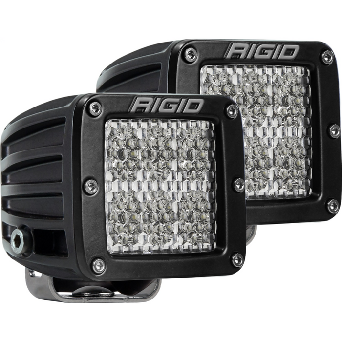 Rigid Industries D-Series PRO LED Light, Flood Diffused, Surface Mount, Black Housing, Pair Model 502513