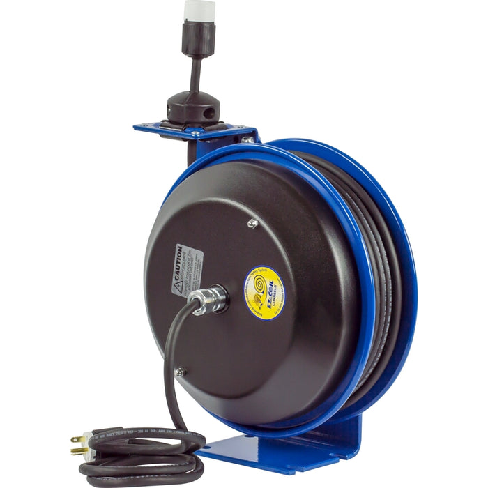 Coxreels EZ-PC Series Safety System Spring Driven Cord Reel 12 AWG x 50 ft. Single Receptacle SJO Cord - 600V 25 Amp - Cord Included Model EZ-PC13-5012-A