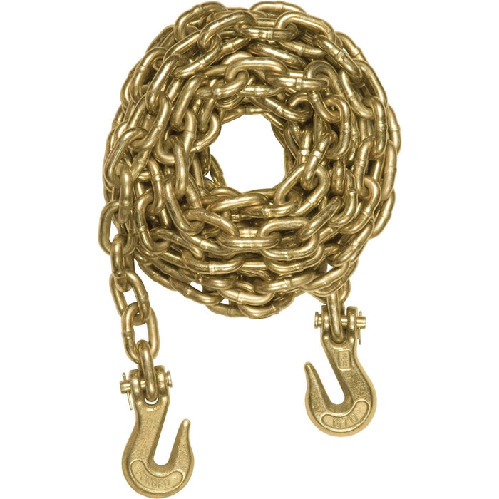 CURT 14-Foot Transport Binder Chain, 3/8-Inch Clevis Hooks, 26,400 lbs Break Strength, Load Tie-Down, Trailer, Flatbed Model 80309