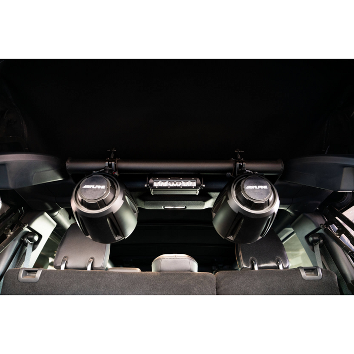 DV8 Offroad 2021-2026 Ford Bronco Rear Speaker, Light Mount Bar Model BRSB-01