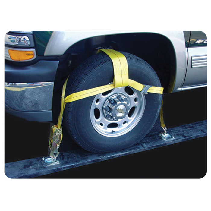 Erickson Manufacturing 4 In x 22Ft 10,000Lb Adjustable Tire Strap With Ratchet Yellow Model 58522