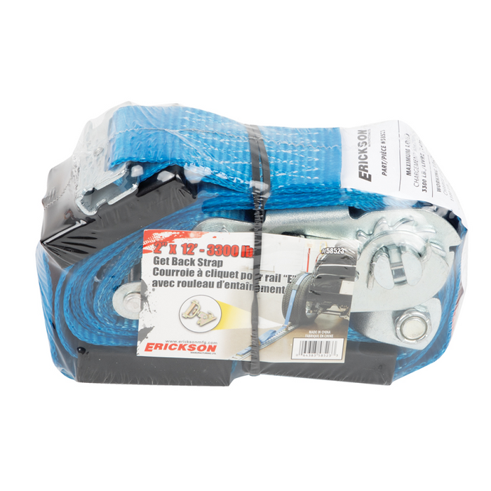 Erickson Manufacturing 2 In X 12Ft 6000Lb E-Track Ratchet Strap With Roller Idler Model 58523