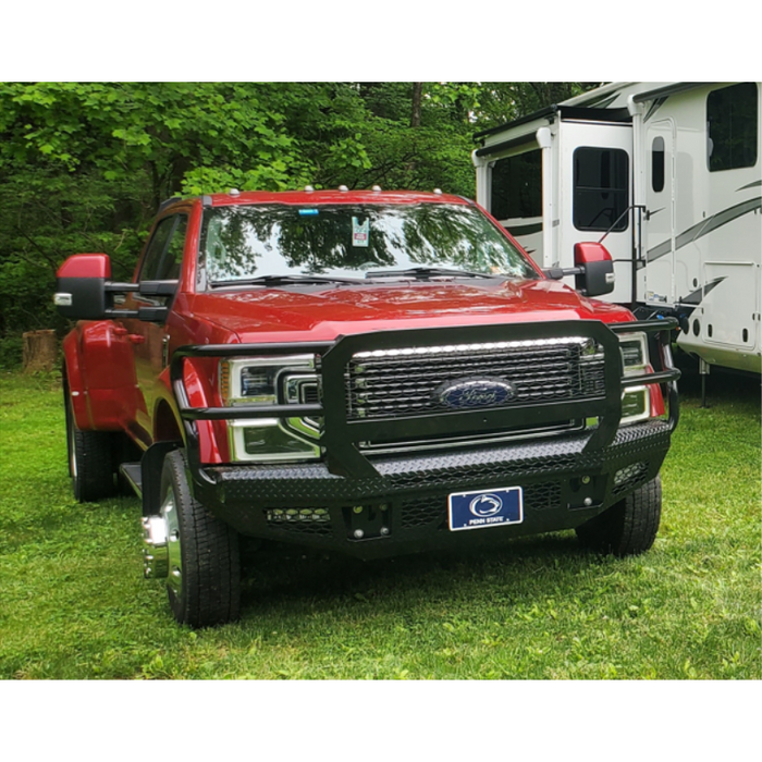 Bodyguard FT Front Extreme - Sensor Cutouts Fog Cutouts Receiver W/ Mesh Grille With Camera Harness Bare Metal **Fits 450/550 Trim** Model JEF23DYBMH