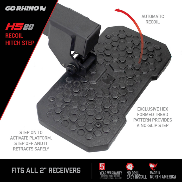 Go Rhino HS-20 Recoil Hitch Step Model HS2012T