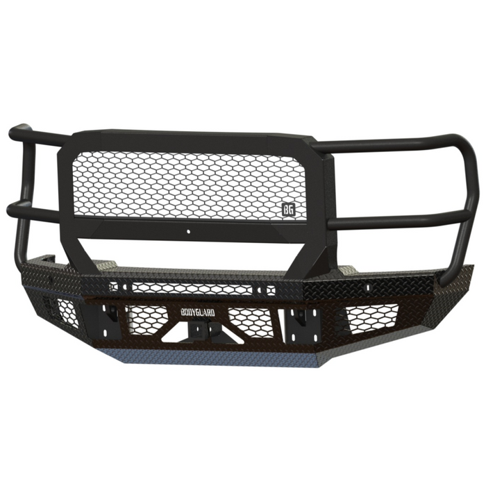 Bodyguard FT Front Extreme - Sensor Cutouts Fog Cutouts Receiver W/ Mesh Grille No Camera Harness Gloss Black Powder Coat Model JEF23BYGMN