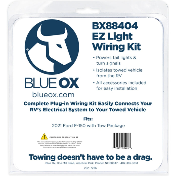 Blue Ox EZ Light Wiring Harness Kit Model BX88404