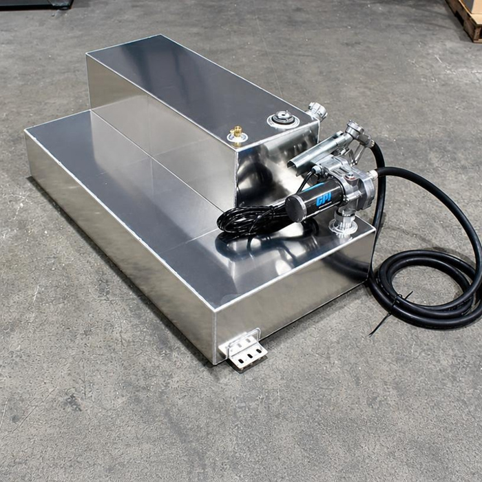 Boyd Welding 50 Gallon Roll Top Step Fuel Transfer Tank System Aluminum With 15 GPM Pump - 13007-DP