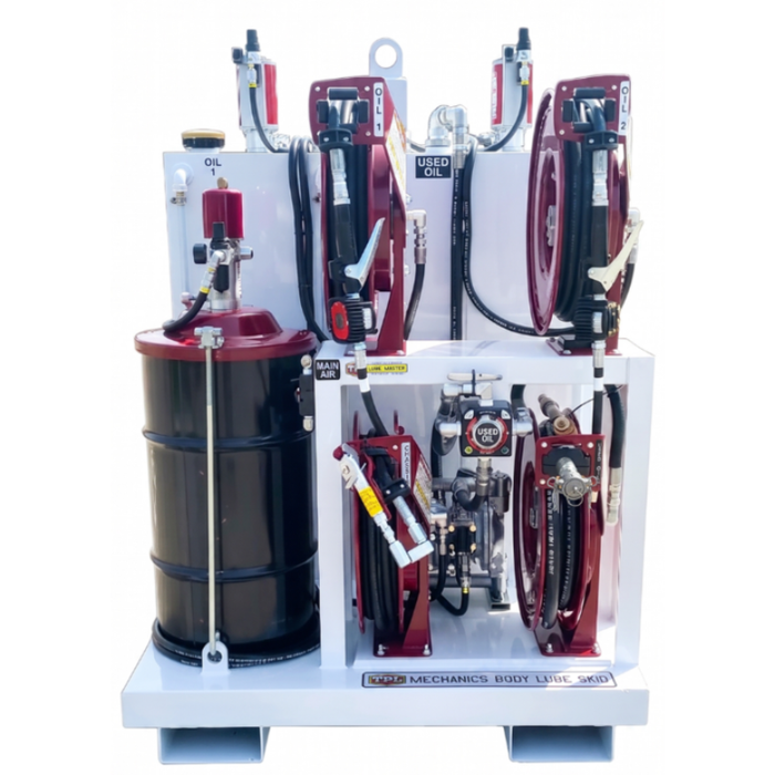 Taylor Pump & Lift 42"W x 48"D x 60"H Dual 50-Gal New Oil With 60-Gal Used Oil, & 120lb Grease Lube Skid Model TPL 236-984