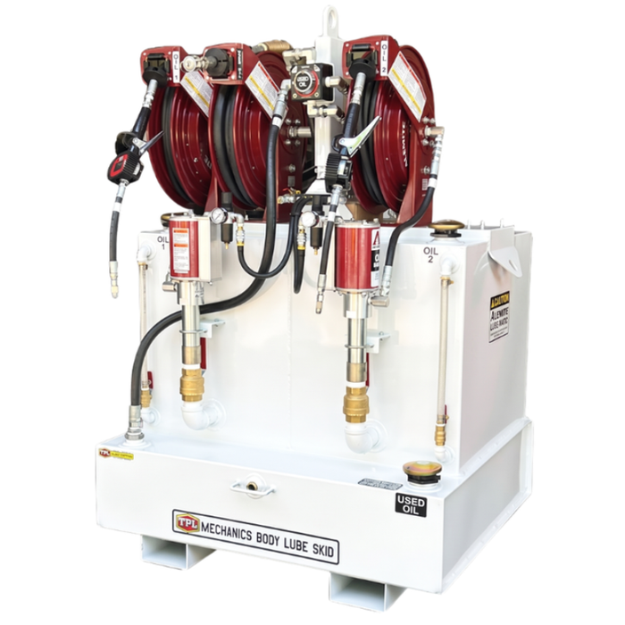 Taylor Pump & Lift 42"W x 36"D x 60"H Dual 50-Gal New Oil & 60-Gal Used Oil Lube Skid Model TPL 236-983