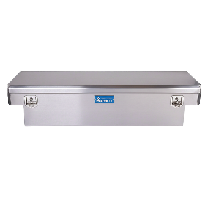 Merritt Crossover Tool Box Standard Depth 14"H x 20"D x 60"L Smooth Aluminum Gloss Aluminum Single Lid Mid Size Trucks Model 710113-222