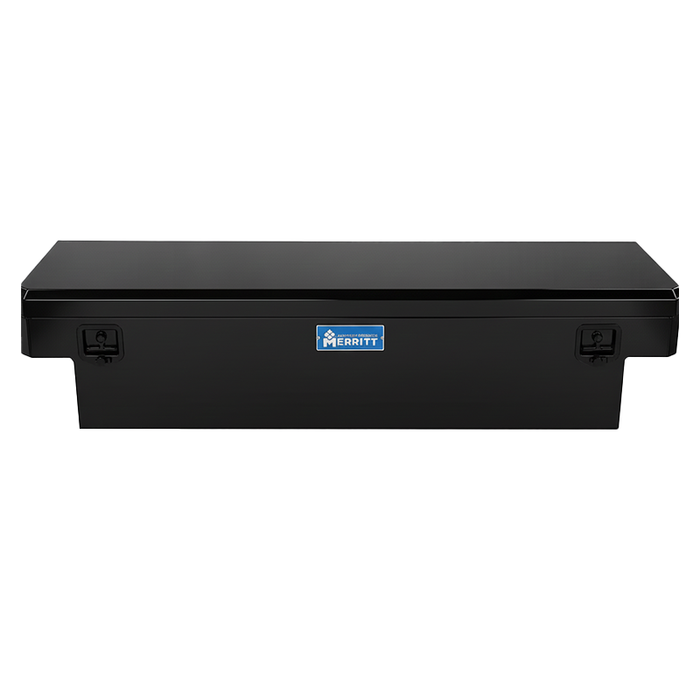 Merritt Crossover Tool Box Extra Deep 16"H x 20"D x 60"L Smooth Aluminum Satin Black Single Lid Mid Size Trucks Model 710112-224