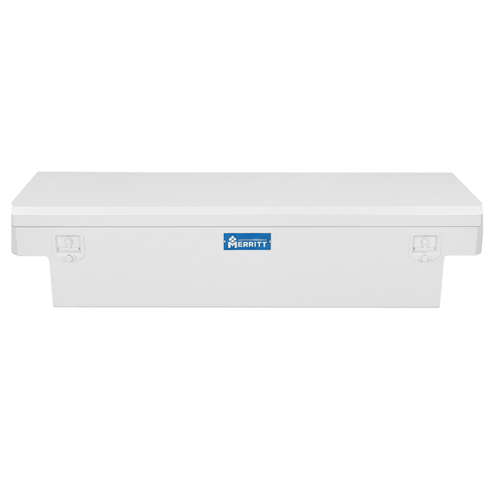 Merritt Crossover Tool Box Extra Deep 19"H x 20"D x 70"L Smooth Aluminum White Single Lid Full Size Trucks Model 710110-225