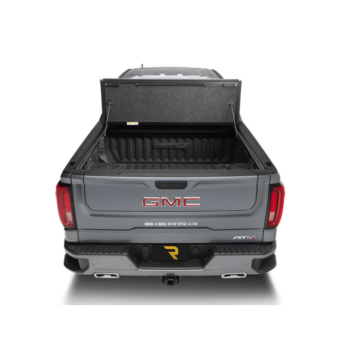 UnderCover Fusion Hard Folding 2019 (New Body Style)-2025 Chevy Silverado/GMC Sierra 1500 5' 10" Bed with or without MultiPro Tailgate - Paint Code 41 Black Model AR12022L-41