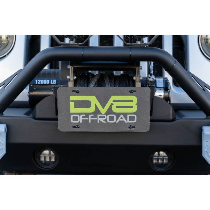 DV8 Offroad Fairlead Mounted Flip-Up License Plate Bracket Model LPBM-02