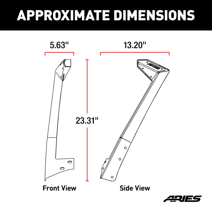 ARIES Jeep JK Roof Light Mounting Brackets Model 15911