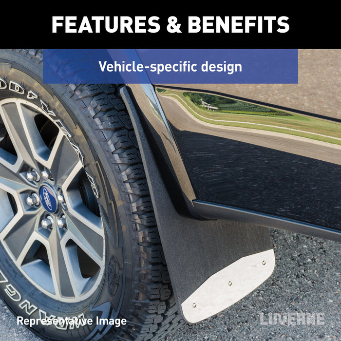 Luverne Rear Dually 20" x 23" Rubber Mud Guards, Select Ford F-350, F-450 (2 Flaps) Model 251724