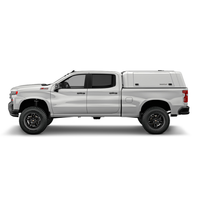 SmartCap OEM White Truck Bed Cap EVOc Commercial Series w/ Vertical Locks Model EC0109-WH