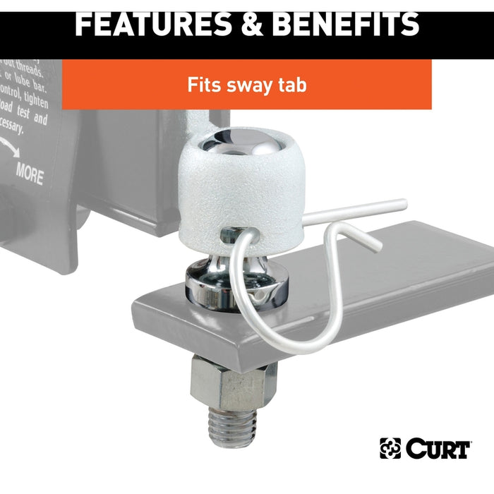 CURT Replacement Trailer Sway Control Ball, 1-1/4-Inch Diameter, 5/8 x 1-3/4-In Shank Model 40093