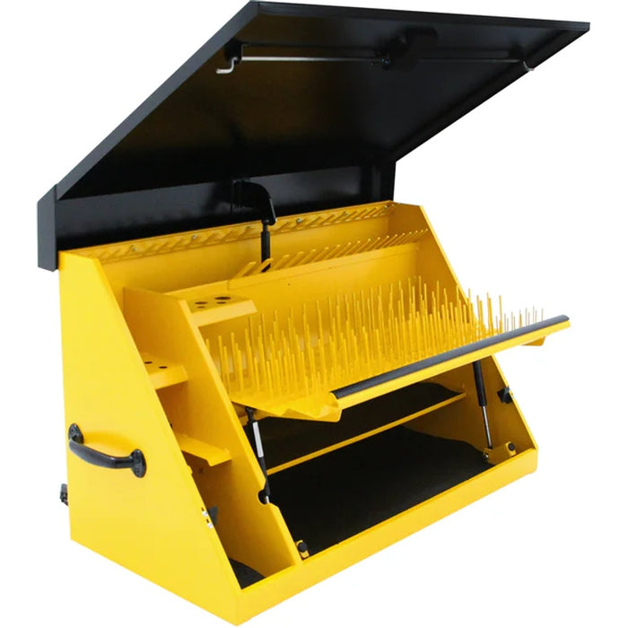 Montezuma 36 x 17 In. Steel Triangle® Toolbox Yellow/Black Top Mount Toolbox DXTB36BY