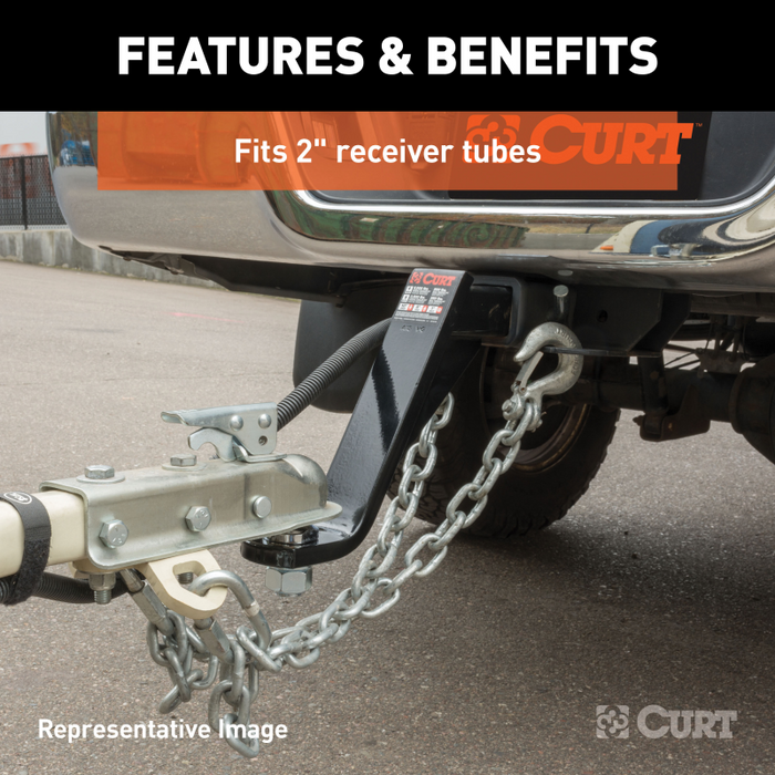 CURT Class 3 Ball Mount, Imported (2" Shank, 5,000 lbs., 10" Drop, 14" Long) Model 45893
