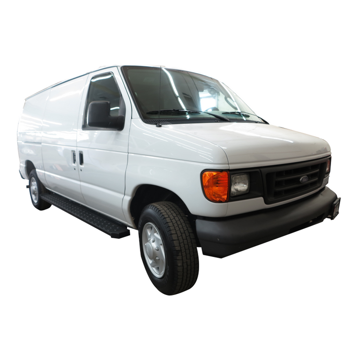TrailFX Utility Van Running Boards Black Steel Model RBV03B
