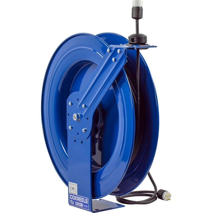 Coxreels PC Series Spring Driven Cord Reel Single Industrial Receptacle 16 GA x 100 ft. - Cord Included Model PC24-0016-A