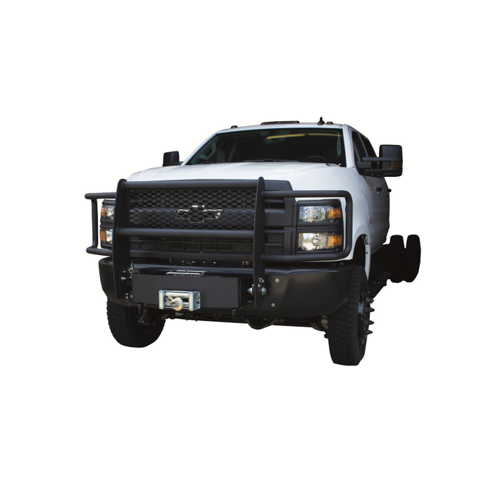 Go Industries Welded Winch Grille Guard w/Carrier - Black Model ET004