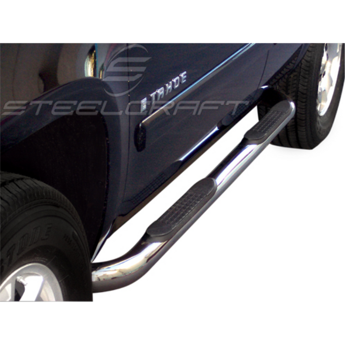 Steelcraft 3in. Round Stainless Steel Step Nerf Bars Model 202807