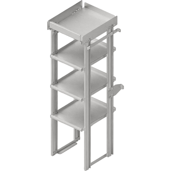 Hackney Base Shelving Module with Pipe Top and 3 Shelves - 23D x 18W x 60.5H Model 2318PB