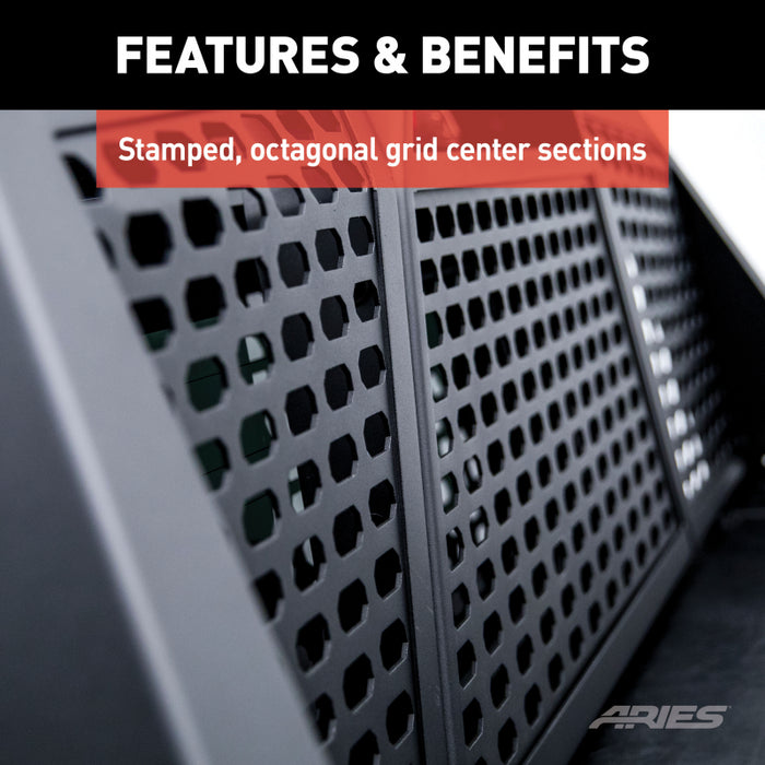 ARIES Switchback Black Aluminum Headache Rack, Select Toyota Tundra Model 1110115