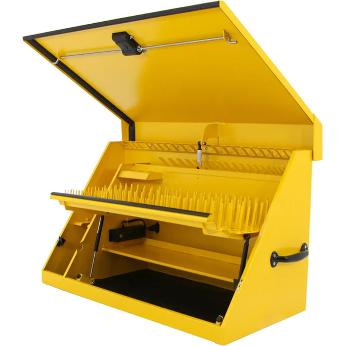 Montezuma 36 x 17 In. Steel Triangle® Toolbox Yellow Top Mount Toolbox DXTB36YY