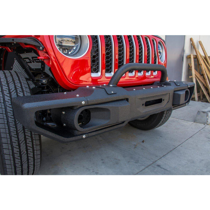 DV8 Offroad 2018-2025 Jeep Wrangler JL JLU Gladiator JT Front Bumper With Bull Bar Model FBJL-10