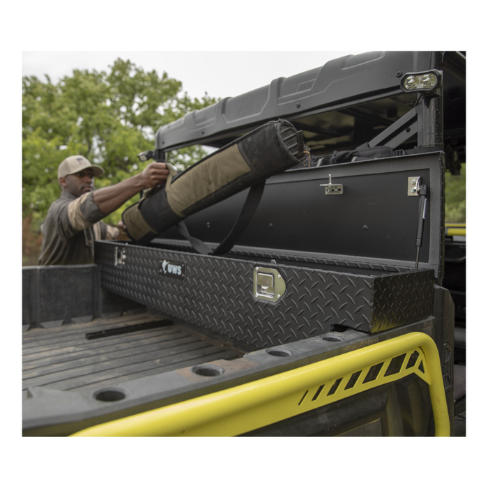 UWS Matte Black Heavy-Wall Aluminum UTV Tool Box, RigidCore Lid Model UTV-59-MB