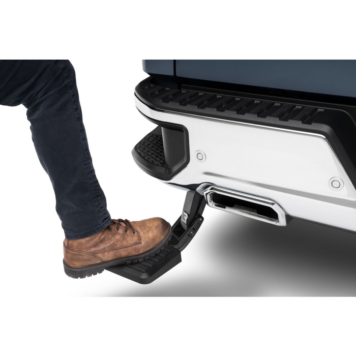 AMP Research Bedstep Flip Down Bumper Bed Step Model 75323-01A