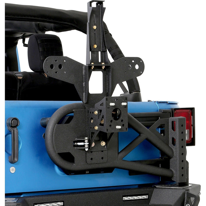 Smittybilt XRC Gen 2 Bolt-On Tire Carrier - Textured Black (07-18 JK/JKU) Model 76857