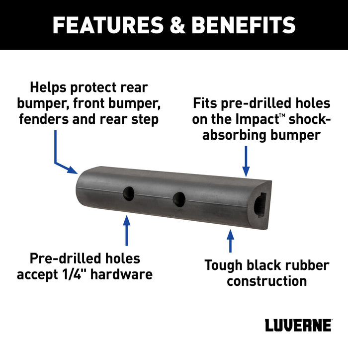 Luverne 10" Universal Rubber Bumper Strips (3-Pack) Model 2090615-3