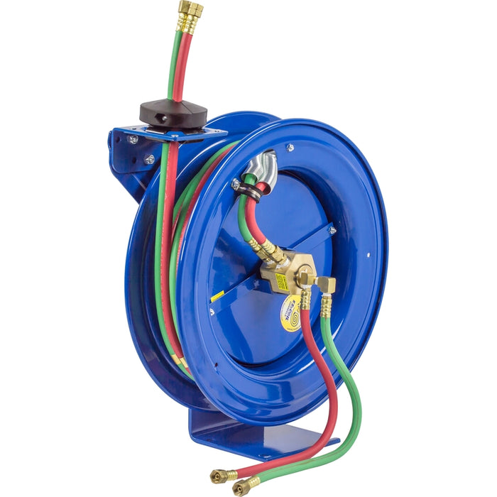 Coxreels EZ-P-W Series Safety System Welding Spring Driven Hose Reel 1/4 in x 25 ft. oxy-acet - Hose Included 200 PSI Model EZ-P-W-125