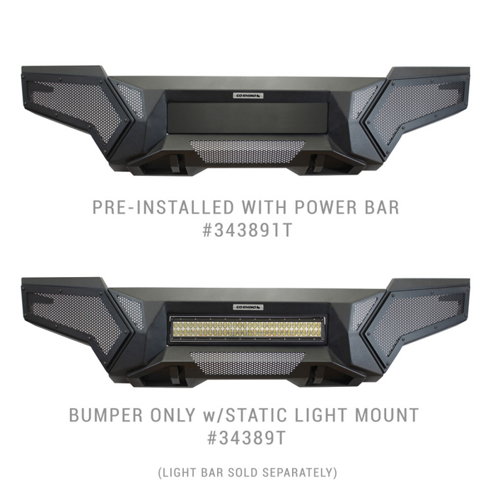 Go Rhino Element Front Bumper with Fixed Light Bar Mount Model 34392T