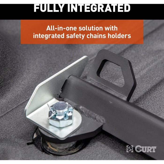 CURT RockerBall Multi-Fit OEM Puck System Gooseneck Ball with 4" Offset, Fits Select Chevrolet, Ford, GMC, Nissan, Ram Trucks Model 60668