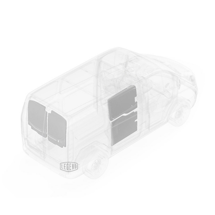 LEGEND EconoLite Door Liner ONLY - Dual Doors Ford Transit (all Wheelbase lengths) Cargo Van Mid Roof - Textured Grey Model 07F00-20-M.2