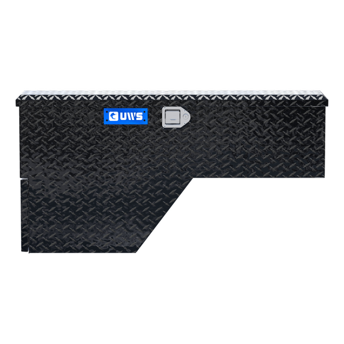 UWS Gloss Black Aluminum 48" Passenger Wheel Well Tool Box Model FW-48-DS-P-BLK