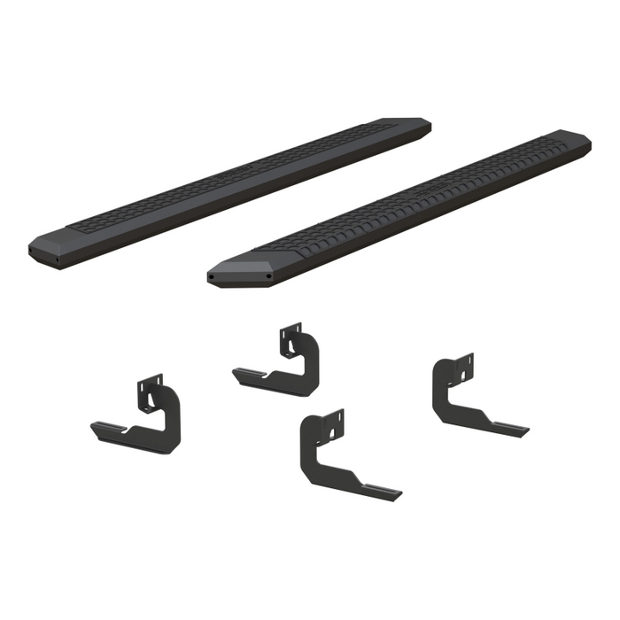 ARIES AdvantEDGE 5-1/2" x 85" Black Aluminum Running Boards Model 2556009