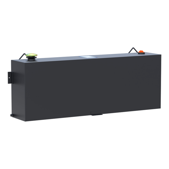 UWS Matte Black 45-Gallon Vertical Steel Transfer Tank Model ST-45-R-MB