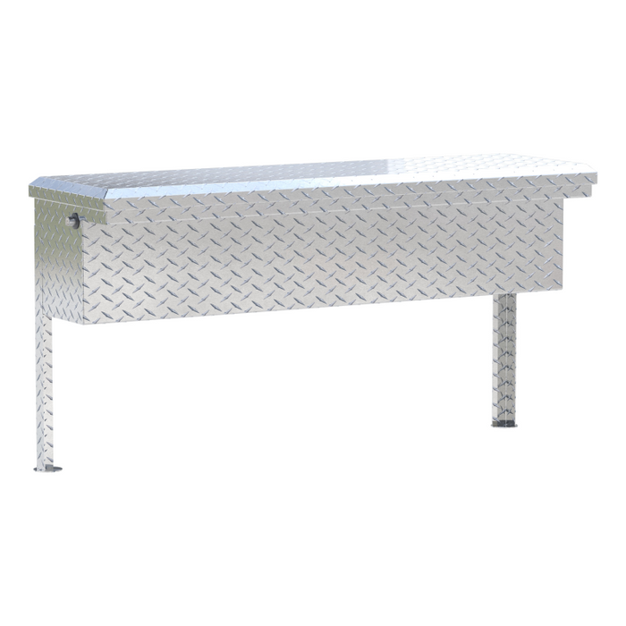UWS Bright Aluminum 48" Truck Side Tool Box with Low Profile Model TBSM-48-LP