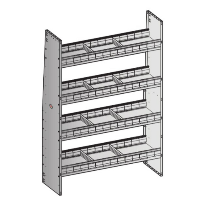 Vantech 60"x 60"x 13" Aluminum Universal Shelving Unit Model SA6060-4