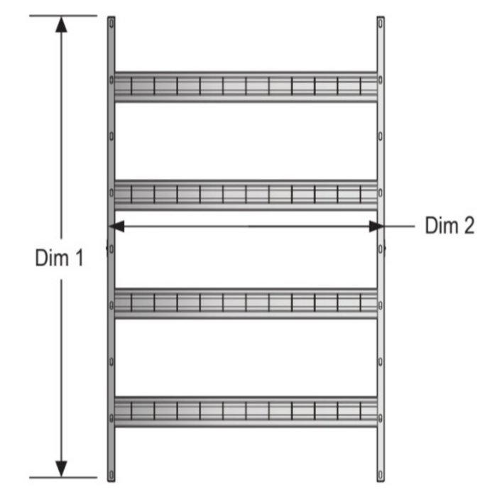 Vantech 60"x 60"x 13" Aluminum Universal Shelving Unit Model SA6060-4