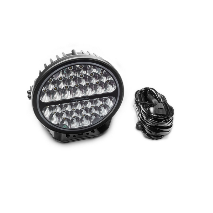 Go Rhino Blackout Series MAXROUND 9" Round LED Driving Light w/Daytime Running Lights Model 751700911DRS